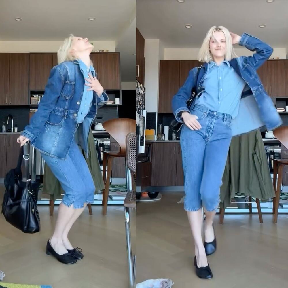 STILL HERE NY Capri Cropped Jeans Classic Blue Denim Size 26 - Picture 2 of 16